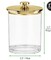Wide Acrylic Apothecary Jars with Airtight Lids, 74 oz. Kitchen Organizer Canister Jar Set, Food Storage Containers for Pantry and Countertop, Lumiere Collection, 2 Pack, Clear/Soft Brass